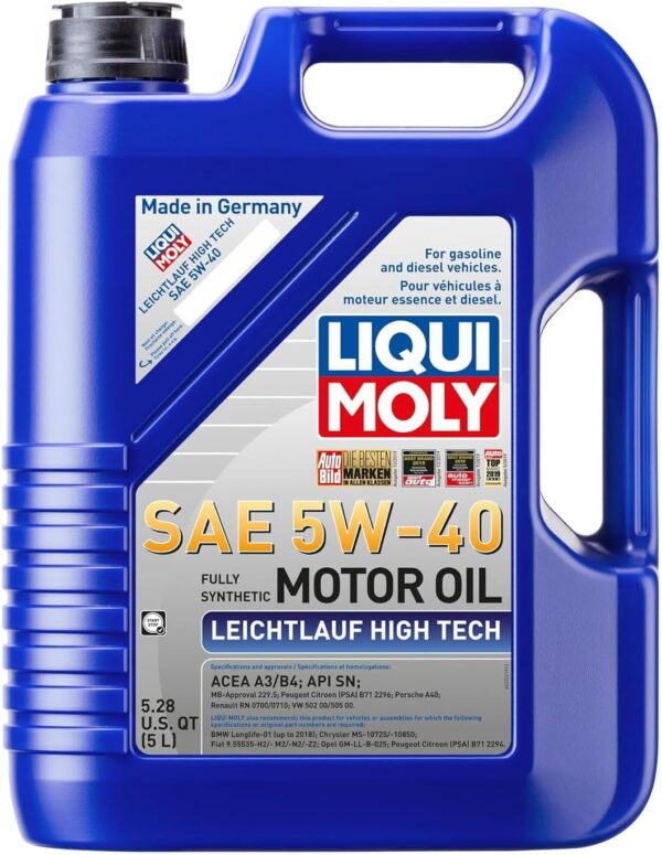 Liqui Moly 2332 Leichtlauf High Tech 5W-40 Engine Oil – 5 Liter